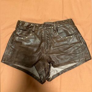 Faux Leather Shorts